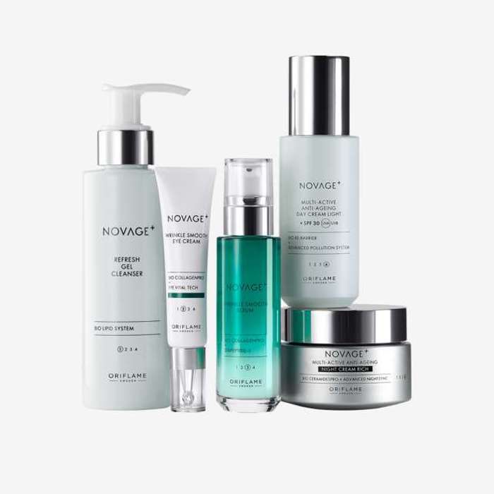 Routine Mixte Novage+ Wrinkle Smooth: Ensemble de 5 produits de taille standard