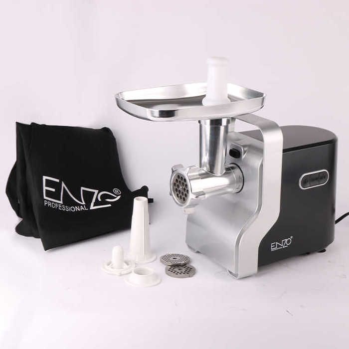 Hachoir à Viande Electrique - ENZO - ITA-50063 - 1360W - Acier Inoxydable - 3 en 1
