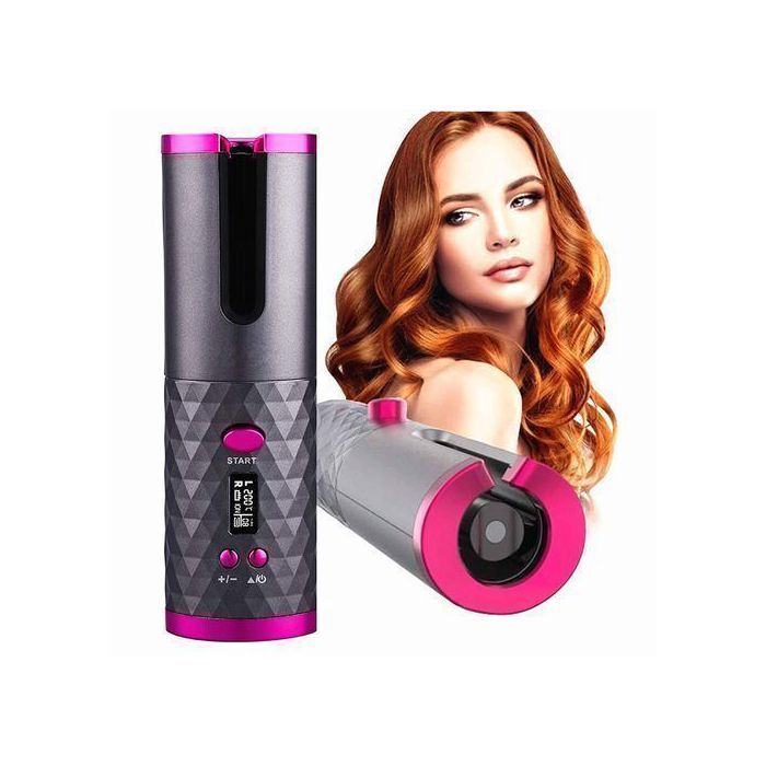 Fer à friser automatique sans fil - BH - Hair Waver - Céramique de tourmaline - Écran LCD - Rechargeable USB