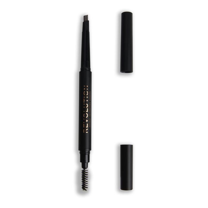 Crayon sourcils - REVOLUTION - Duo Brow Definer - Marron moyen - Vegan - Non testé sur les animaux