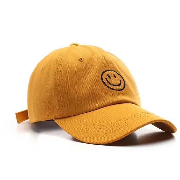 Casquette - Moutarde - Emoji souriant - Jaune - Style décontracté - Protection solaire