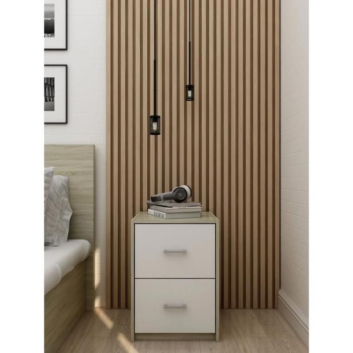 Table de chevet en panneaux AUS2091-1 15/12 mm, fond MDF 2,5 mm