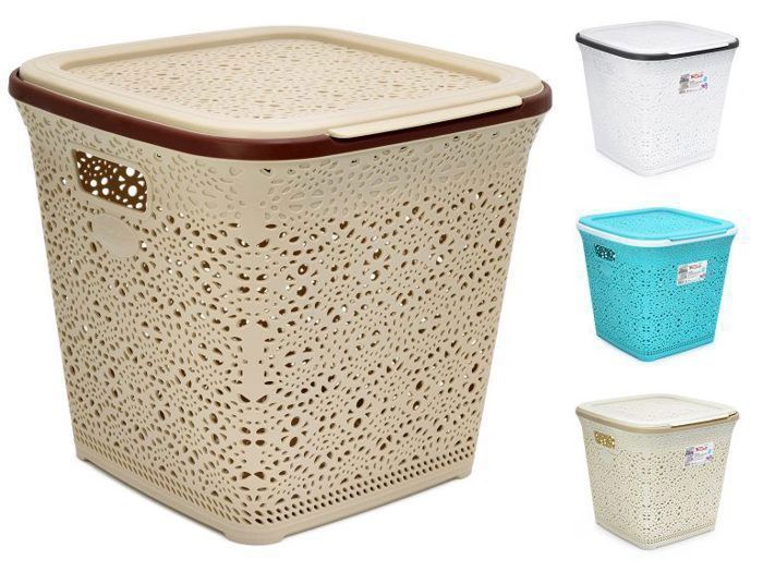 Panier - Multicolore - 15 L - Dentelle - Ergonomique - Accessoires de buanderie