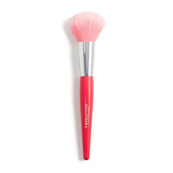 Pinceau Poudré Large - RELove by Revolution - Rose - Application Maquillage - Outils de Beauté - Prix Abordable