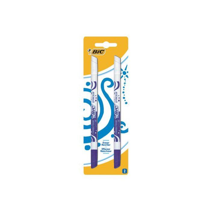 2 EFFACEURS ENCRE CARTOUCHE BIC