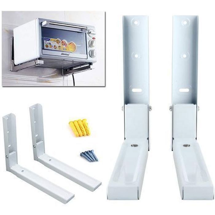 Support Mural - INOX - Étagère Cuisine - Réglable 29-46CM - Capacité 48kg - Pliable