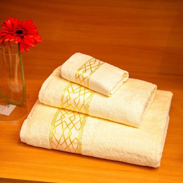 Malaga pack 3 serviettes de bain crème