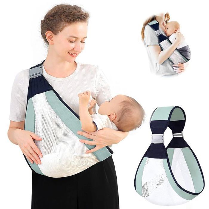 Porte-bébé réglable, écharpe de transport multifonctionnel et respirante, ergonomique, confortable