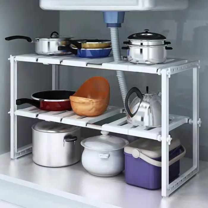 Étagère de cuisine multifonction pour ranger et organiser l’espace sous l’évier