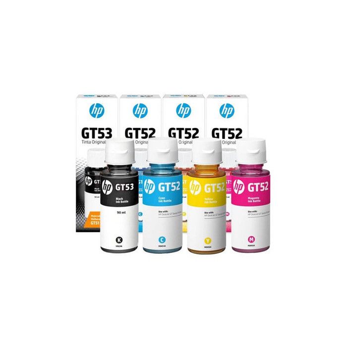 Pack de 4 bouteille d'encre GT53XL/GT52 d'origine
