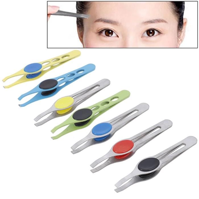 Pince à sourcils en acier inoxydable(Couleur aléatoire)