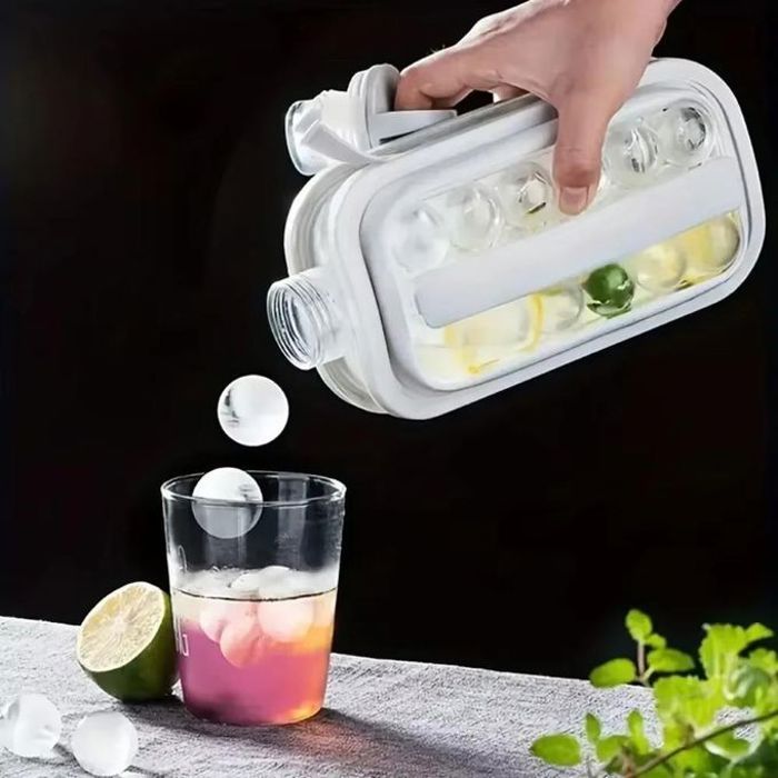 Bac à Glaçons 2 en 1 - Moule à Glaçons avec Couvercle Résistant à l'Eau, Sain et Pratique pour Congélateur, Sans BPA