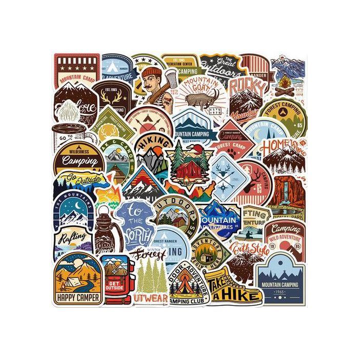 Stickers - Stay Wild - 48pcs - Multicolore - Décoration murale - Résistant à l'eau
