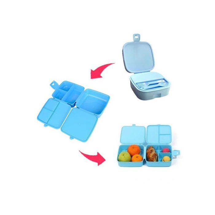 Lunch Box pliante, Porte mangé, Boite à déjeuner double pour l'école & travail