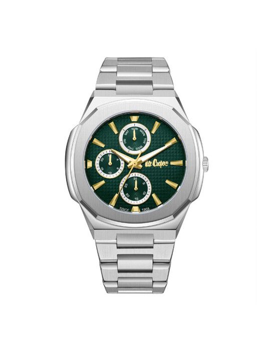 Montre - Lee Cooper - LC08047.370 - Métal argenté - Cadran noir - 45 mm