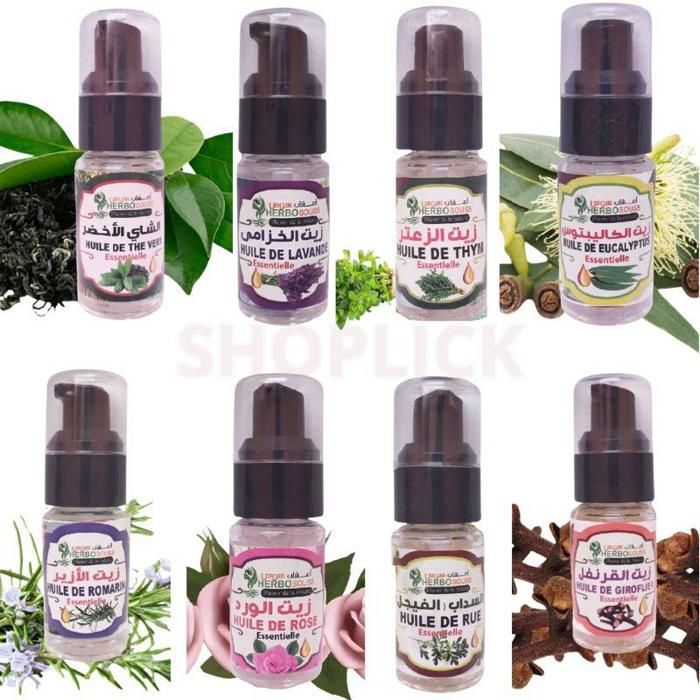 Pack de 8 In 1 Huile essentielle Parfum pour Diffuseur d'huiles, massage, hammam, ou spa 20 ml