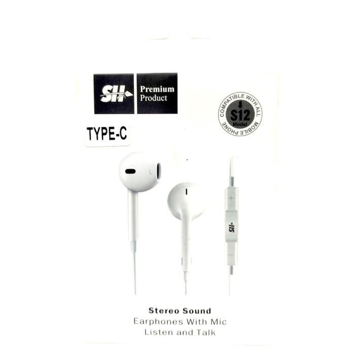 des ecouteurs SHTEL STEREO EARPHONE TYPE C WITH MIC LISTEN AND TALK