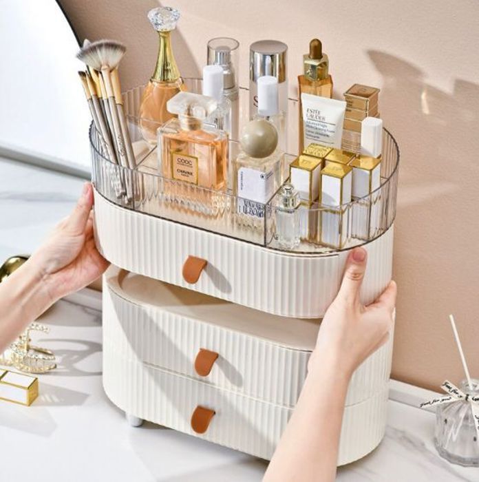 Organisateur de Maquillage Boîte de Rangement pour cosmétiques, comptoir de Rangement pour Maquillage