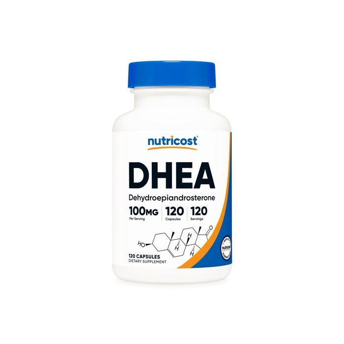 Nutricost DHEA 100mg - 120 Gélules | Complément Hormonal Naturel | Vitalité & Bien-être