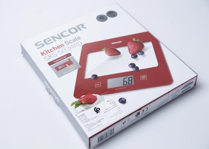 Balance Cuisine en Verre SKS_5034RD – Rouge Sencor