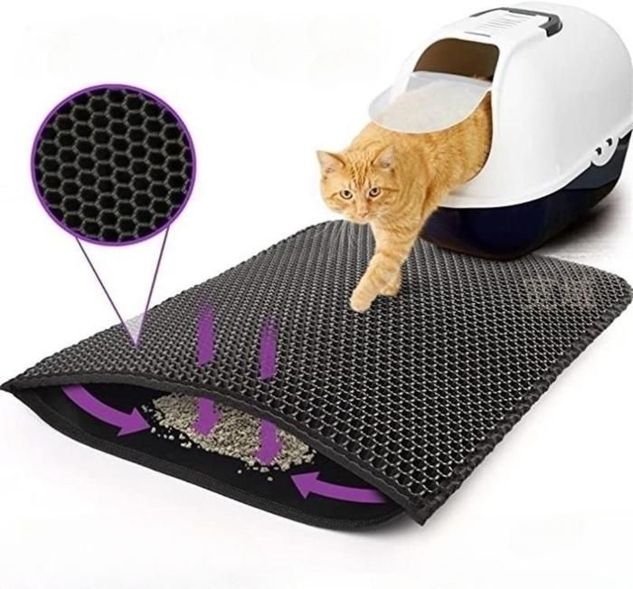 Tapis de Litière Innovant pour Chat - Double Couche