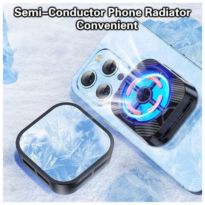 Radiateur Téléphone Portable et tablette X79 – Refroidisseur Glacial Instantané avec Effet lumineux et Ventilateur Silencieux