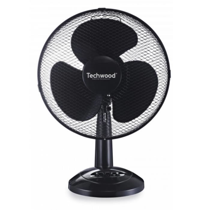 Ventilateur de Table - Noir - 3 Vitesses - Oscillation - 40W - 220-240V