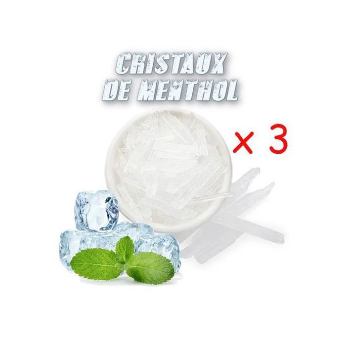 Cristaux De Menthol - Huile Essentielle De Menthe Glaciale Cristal - 3x10g