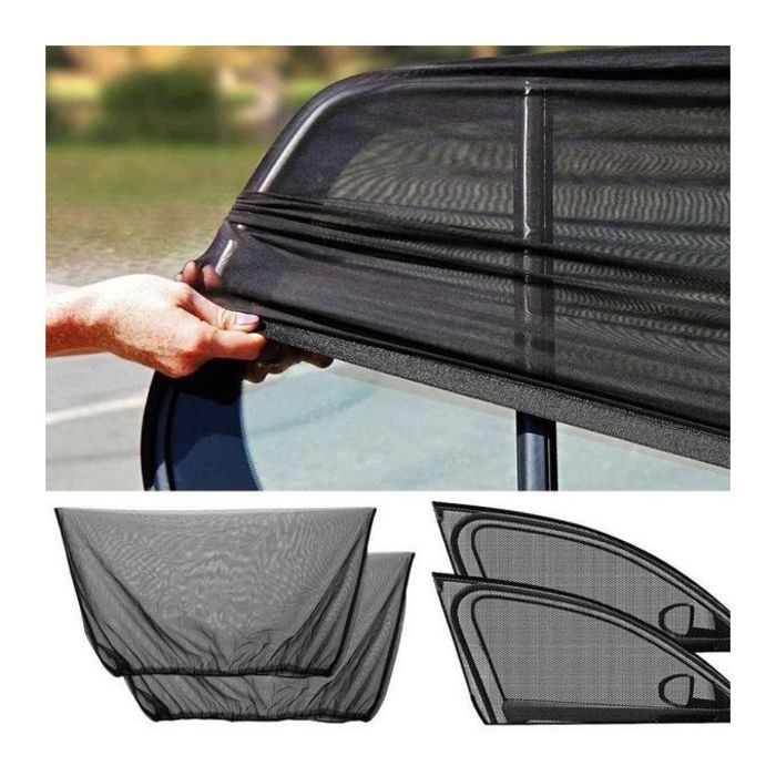 Paresoleil de fenêtre de voiture protection uv anti-insectes 2 pcs