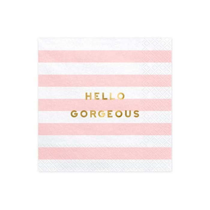 Serviettes hello gorgeous rose