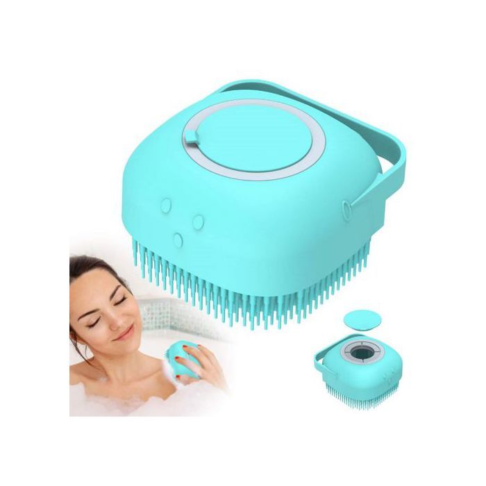 Brosse à shampoing en Silicone souple pour, Peigne de Massage pour corps avec réservoir
