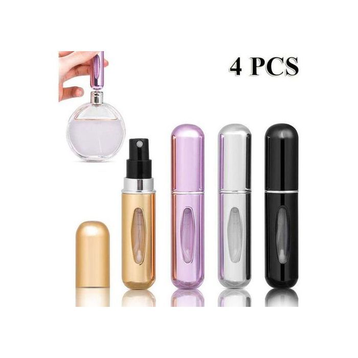 4 Pièces Vaporisateur Parfum Vide Rechargeable Mini Portable Pour Voyage