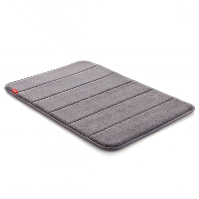 Tapis de bain - Nuvola - Gris - 60x40 cm - Antidérapant - Séchage rapide