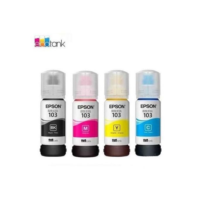 Epson Pack 103 Ecotank Ink Bottle ( Black, Cyan, Magenta, Yellow )