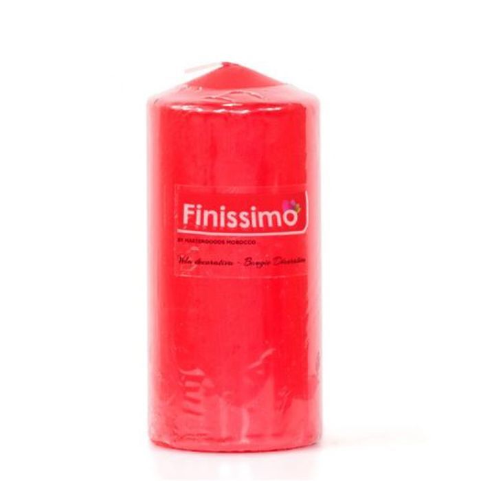 Bougie - Non Parfumée - Rouge - 7x15 cm - Objets Décoratifs - Intérieur