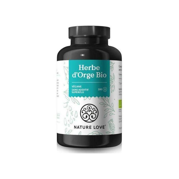 Herbe d’Orge Bio - 1500 mg par dose journalière , 180 gélules - Made in Germany