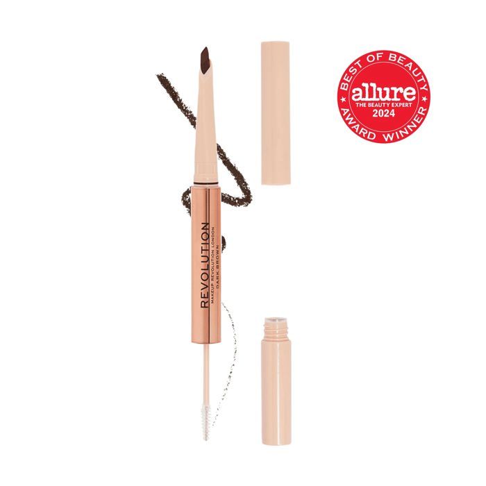 Crayon à sourcils - REVOLUTION - Fluffy Brow Filter Duo - Marron foncé - 2-en-1 - Vegan