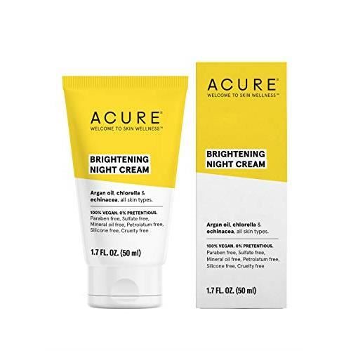 Crème de Nuit Éclaircissante - ACURE - 100% Vegan - Huile d'Argan - Chlorella - Échinacée