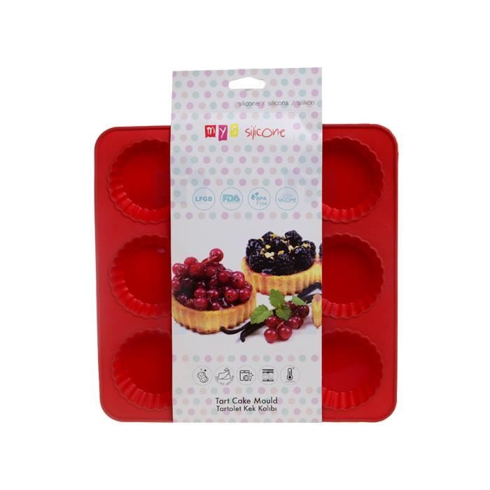 Moule à Tartelettes en Silicone 9 Pièces - MYS Silicone - Couleur Aléatoire
