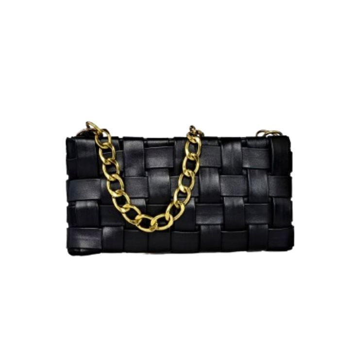 Pochette - EMILY WESTWOOD - Charlotte - Noir - Bandoulière réglable - Effet tressé
