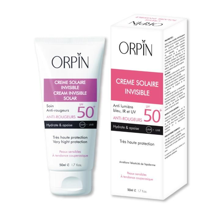 Protection Solaire - ORPIN - Ecran Solaire Invisible - SPF 50+ - 50ml - Hypoallergénique