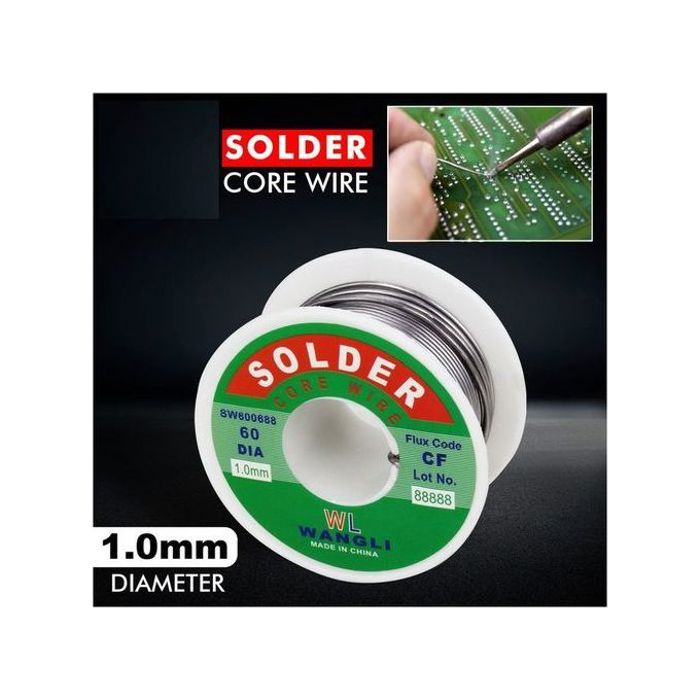 Lot de 2 bobines de fil à souder, étain de soudure à faible fusion, 1,0mm, 40g