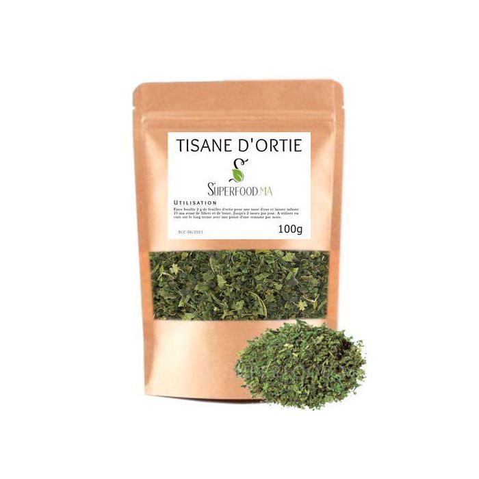 TISANE DE FEUILLES D'ORTIE - ENERGIE, DETOX, ANTIOXYDANTS - 100g