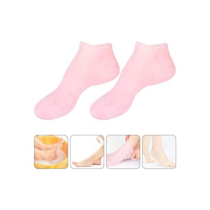 1 paire de chaussettes hydratantes en gel pour adoucir les pieds secs