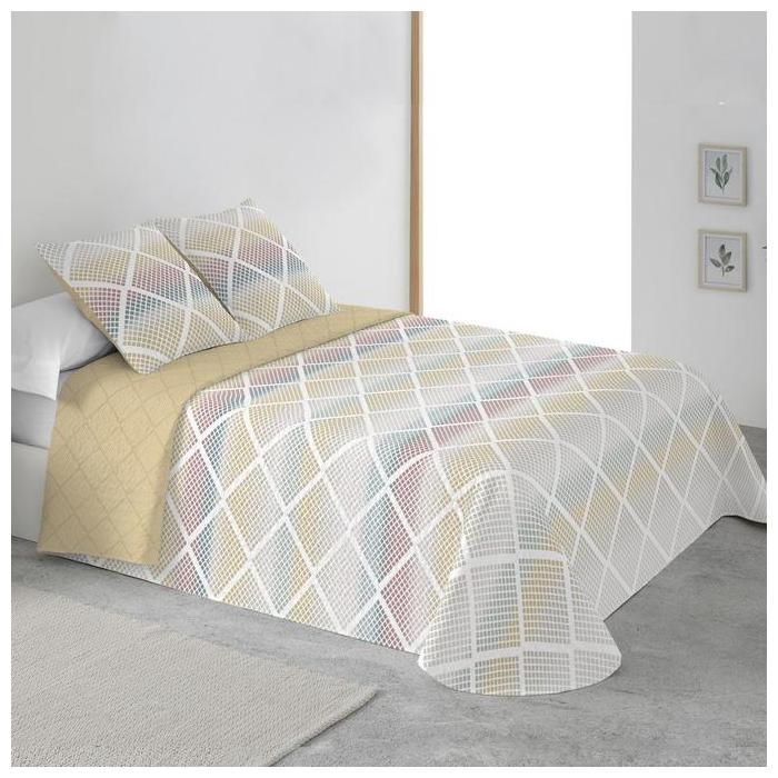Couvre-lit matelassé extra doux. Imprimé recto verso 180X270 cm pour lit de 90cm jusqu'a 120 cm