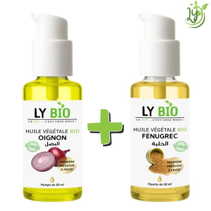 Pack Huile - LYBIO - Oignon & Fenugrec - 50ml - Pompe - Nourrissant