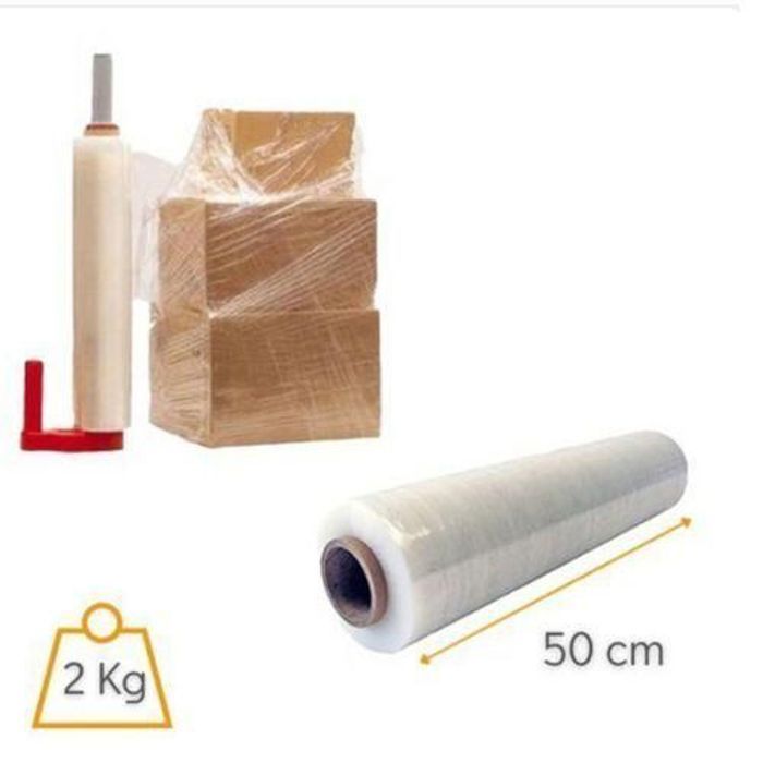 Rouleau De Film Étirable Transparent Pour Emballage - Déménagement - 2Kg