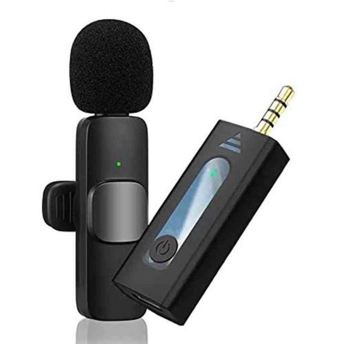 Microphone sans fil - K35 - Compatible Smartphone, DSLR, Portable - 80 mAh - Antibruit - Léger