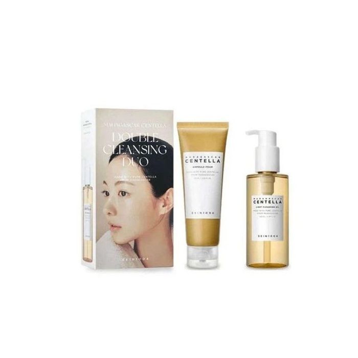 SKIN1004 Kit Nettoyage Madagascar Centella, Huile 200ml + Mousse 125ml