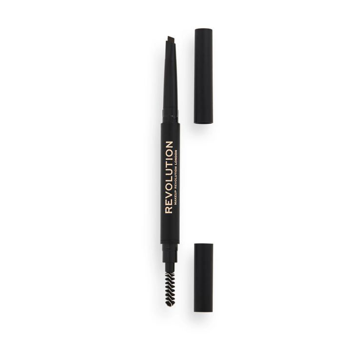 Crayon sourcils - REVOLUTION - Duo Brow Definer - Marron foncé - Vegan - Non testé sur les animaux